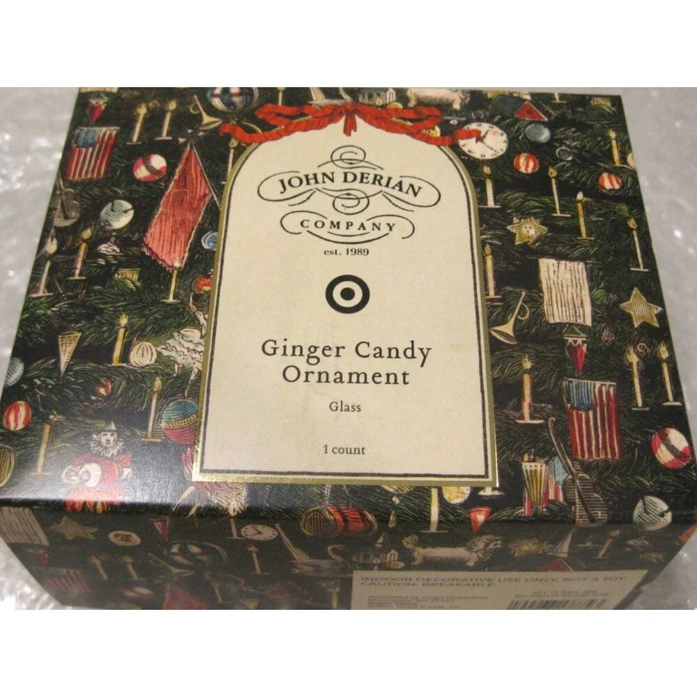 John Derian x Target Ornament Ginger Candy New Free Ship Sugar Frosted 2025